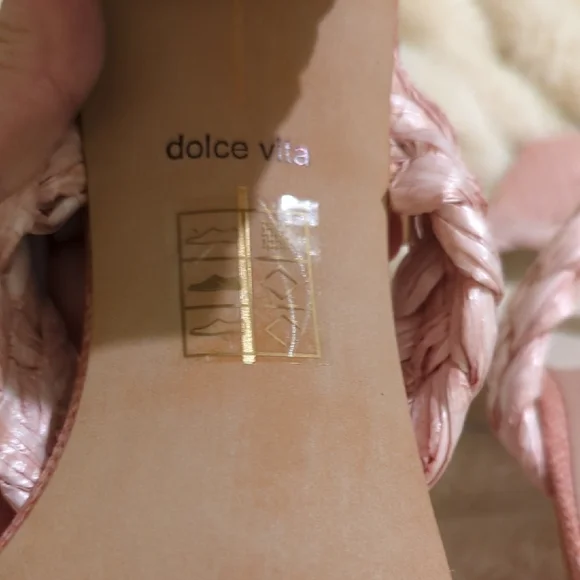 Dolce Vita Casual Blush Braided Sandals - Picture 8 of 9